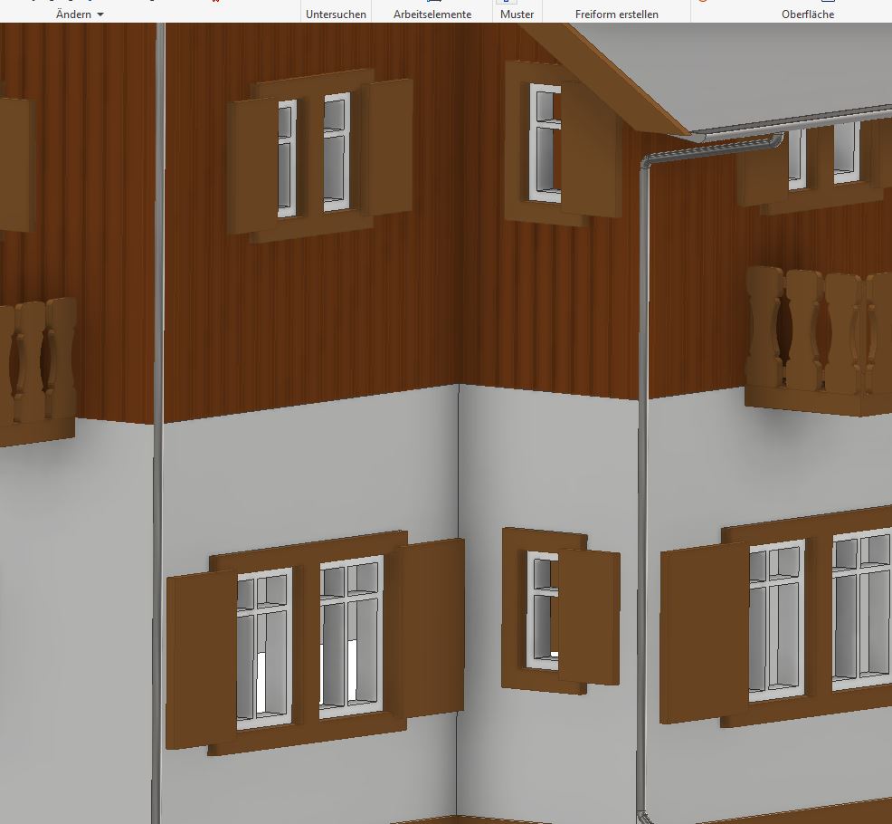 二层洋楼3D数模图纸